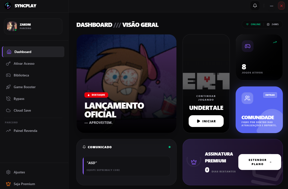 Catálogo do SyncPlay