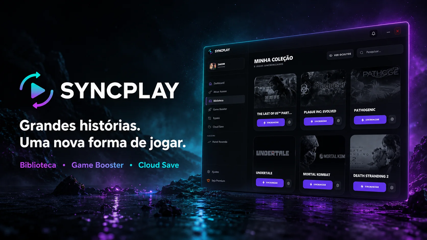 Catálogo da plataforma SyncPlay